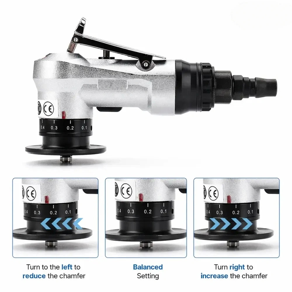 Pneumatic Chamfering Tool — Clean 45° Bevels in 3 Seconds