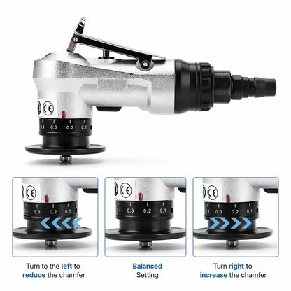 Pneumatic Chamfering Tool — Clean 45° Bevels in 3 Seconds