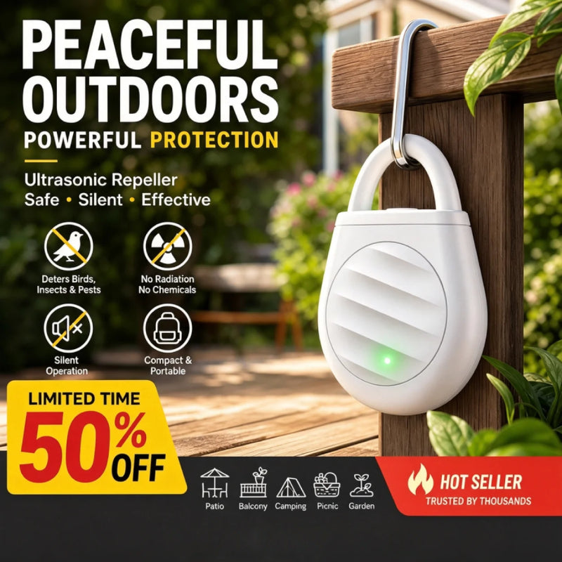 🐦No more trouble from birds, beasts and locusts！Portable Ultrasonic Bird Repellent Keychain