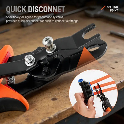 Heavy-Duty Press-Type Pipe Wrench - Strong Grip, Durable & Easy Operation