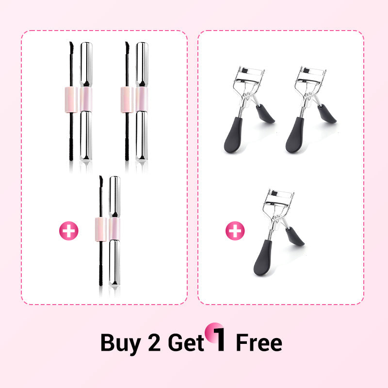 💕50% OFF NOW! Double-Ended Waterproof Lengthening & Curling Mascara, Cartoon-Like Voluminous Lashes, Smudge-Proof Long Lasting Eye Makeup, No Clumping Lash Mascara