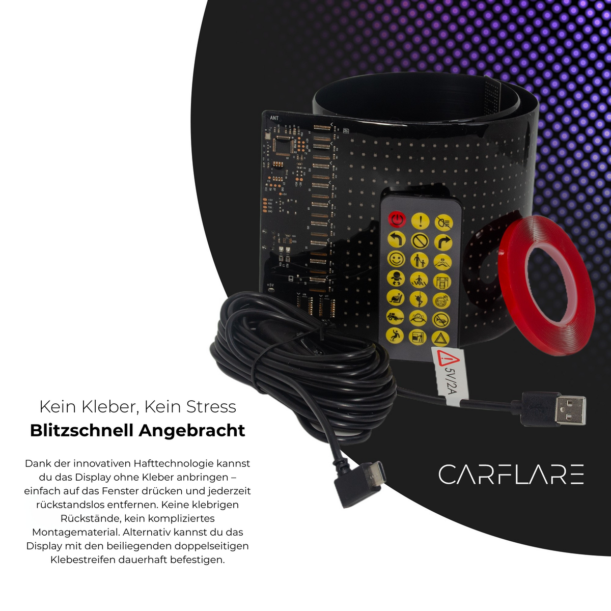 2er Set CarFlare® LED - Panel 12CM x 60CM x 2 Stück