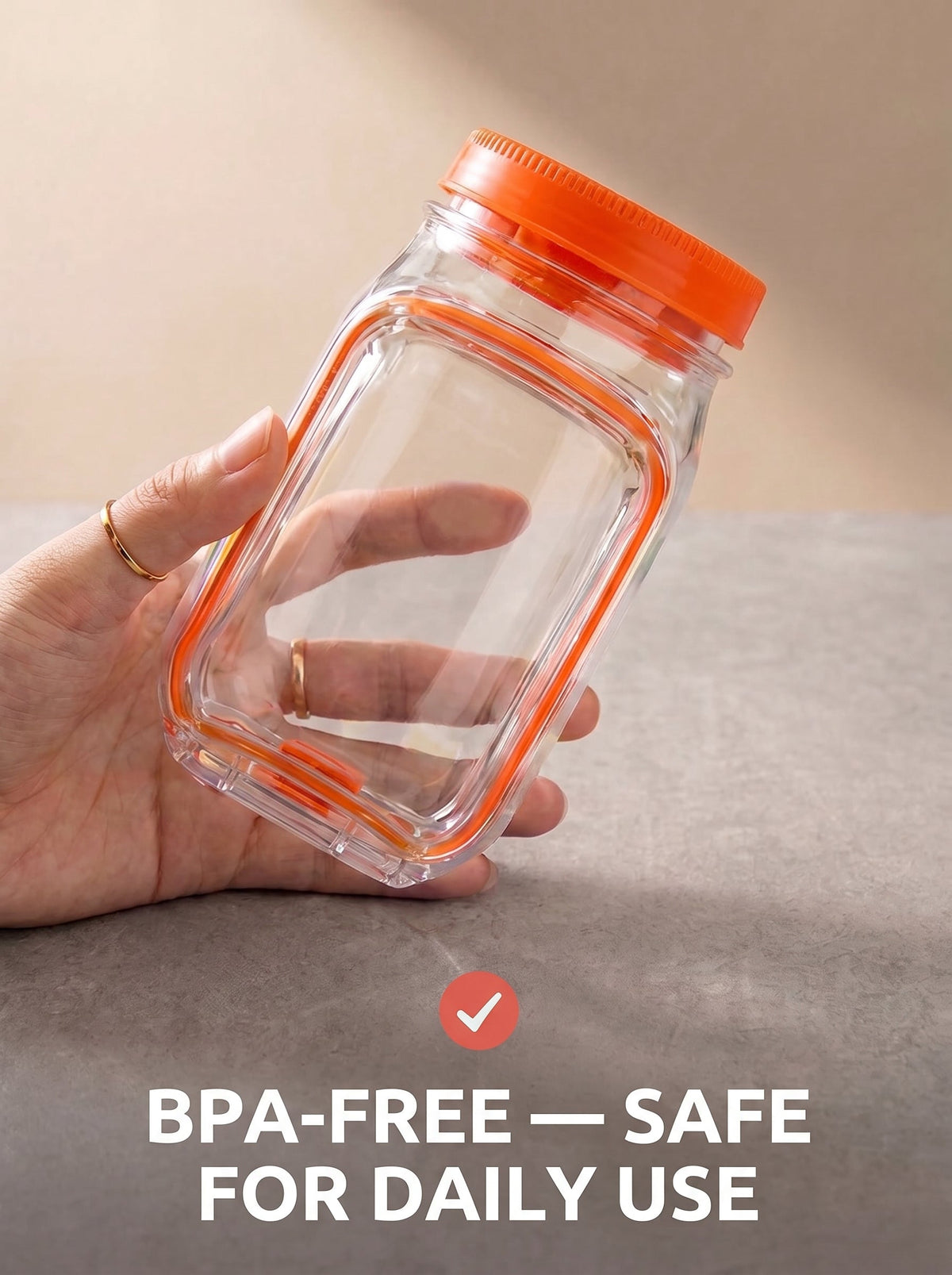 Portable Salad Jar: Leakproof Design & Separate Dressing Cup