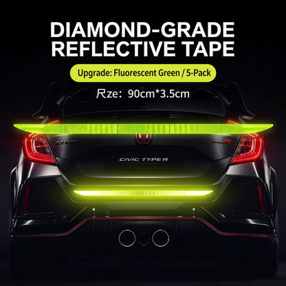 Car Trunk & Bumper Reflective Warning Stickers: Enhanced Visibility, Safety & Easy Application