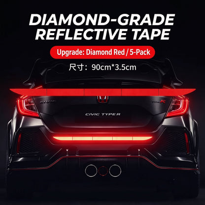 Car Trunk & Bumper Reflective Warning Stickers: Enhanced Visibility, Safety & Easy Application