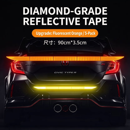 Car Trunk & Bumper Reflective Warning Stickers: Enhanced Visibility, Safety & Easy Application