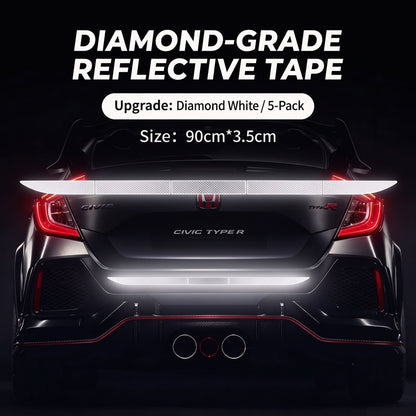 Car Trunk & Bumper Reflective Warning Stickers: Enhanced Visibility, Safety & Easy Application