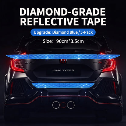 Car Trunk & Bumper Reflective Warning Stickers: Enhanced Visibility, Safety & Easy Application