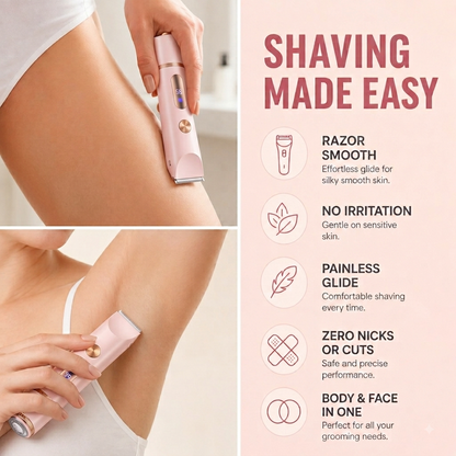 Dual-Head Bikini & Body Trimmer | Smooth, Gentle & Cordless