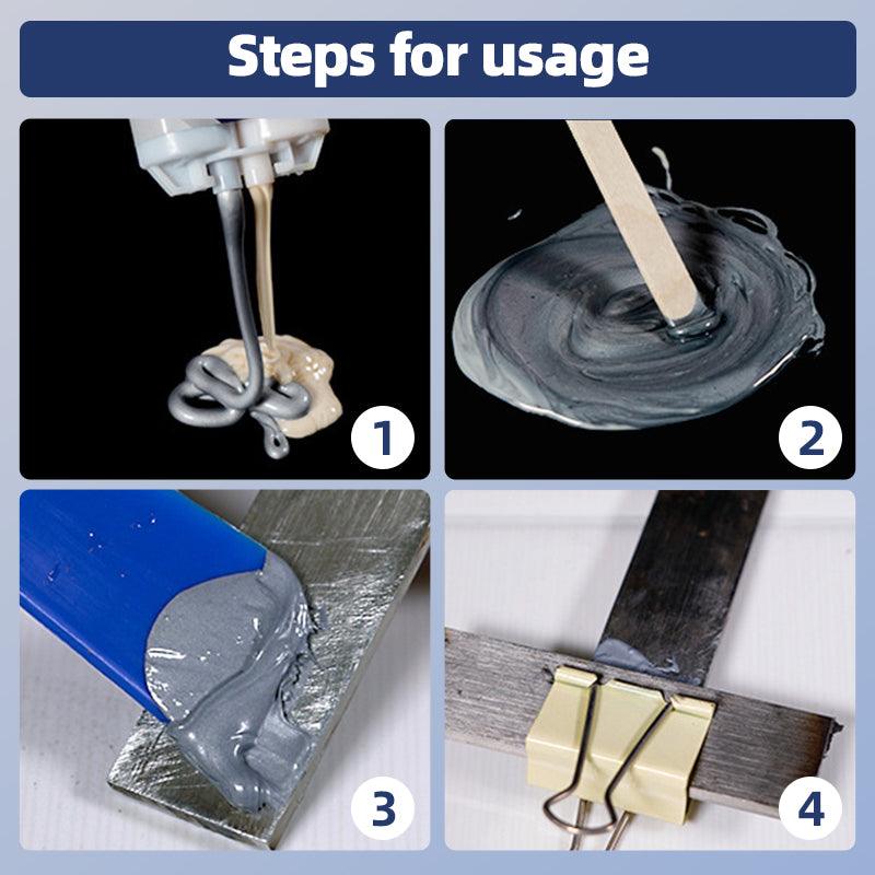 No Welding Needed! Heavy Duty Waterproof Heat Resistant Metal Repair Glue
