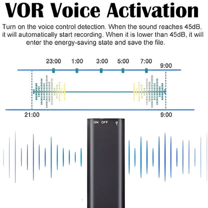 Portable Mini Magnetic Voice Recorder: One-Touch Operation & Compact Size