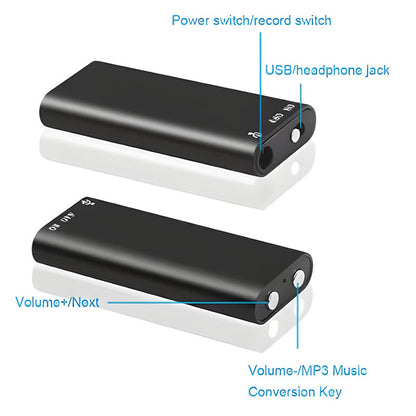 Portable Mini Magnetic Voice Recorder: One-Touch Operation & Compact Size