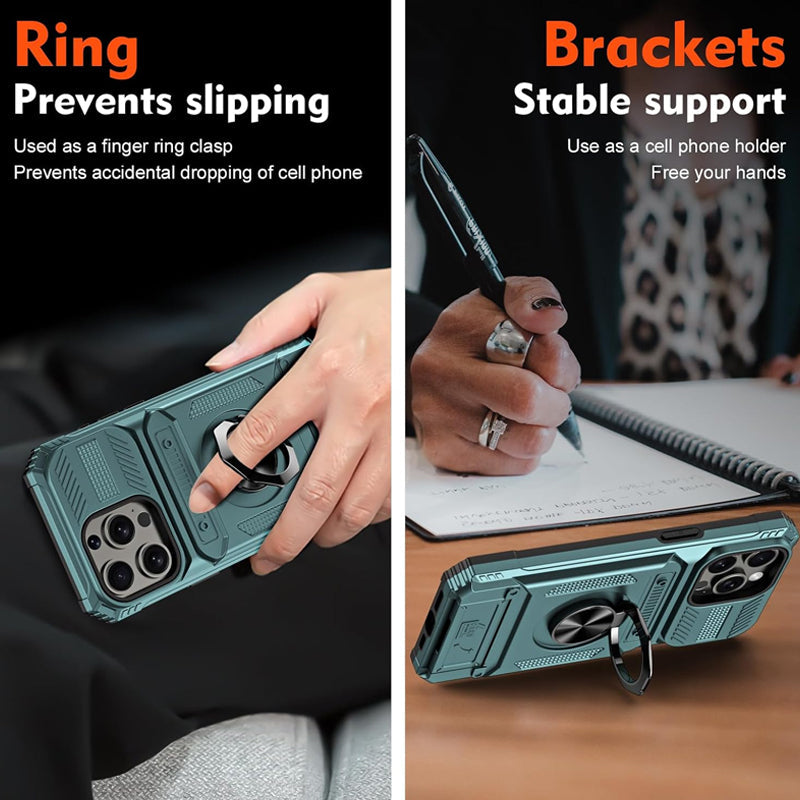 🛡️Heavy Duty Magnetic Armor Phone Case- Hidden Kickstand & Built-In Wallet