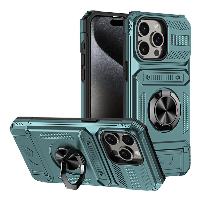 🛡️Heavy Duty Magnetic Armor Phone Case- Hidden Kickstand & Built-In Wallet
