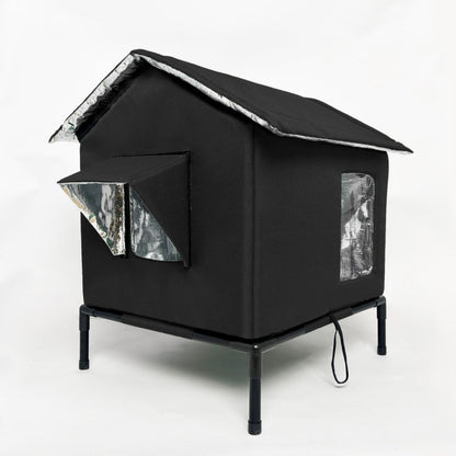 🐱 Elevated Outdoor Waterproof Cat House: Foldable, Cozy & Weather Protection