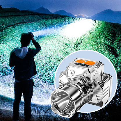 Portable Waterproof Smart LED Headlamp – Outdoor Fishing Essential, Motion Sensor, USB Charging. Hands-Free & Reliable! 🔦💧✨