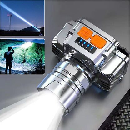 Portable Waterproof Smart LED Headlamp – Outdoor Fishing Essential, Motion Sensor, USB Charging. Hands-Free & Reliable! 🔦💧✨