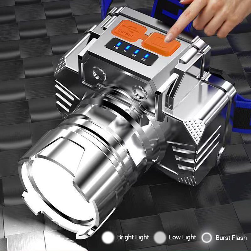 Portable Waterproof Smart LED Headlamp – Outdoor Fishing Essential, Motion Sensor, USB Charging. Hands-Free & Reliable! 🔦💧✨