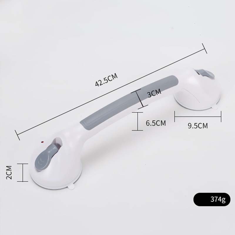 No-Drill Bathroom Suction Grab Handle: Quick-Install, Strong Suction, for Shower & Tub