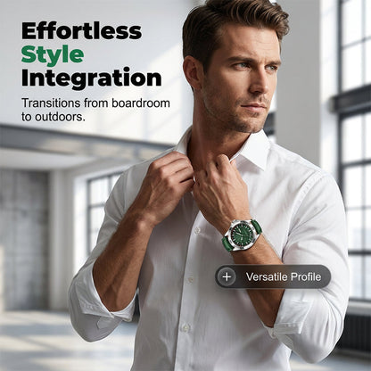 Men's Luminous Quartz Leather Business Wristwatch – Bright Glow & Elegant Style, Perfect for Sports, Daily or Outdoor