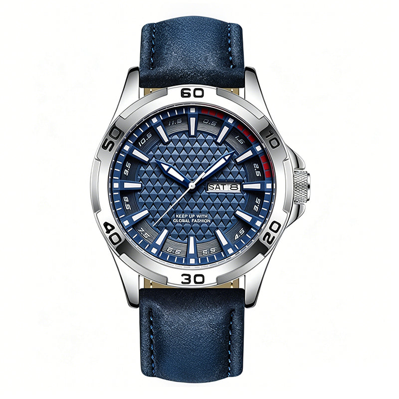 Men's Luminous Quartz Leather Business Wristwatch – Bright Glow & Elegant Style, Perfect for Sports, Daily or Outdoor