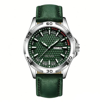 Men's Luminous Quartz Leather Business Wristwatch – Bright Glow & Elegant Style, Perfect for Sports, Daily or Outdoor