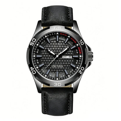 Men's Luminous Quartz Leather Business Wristwatch – Bright Glow & Elegant Style, Perfect for Sports, Daily or Outdoor