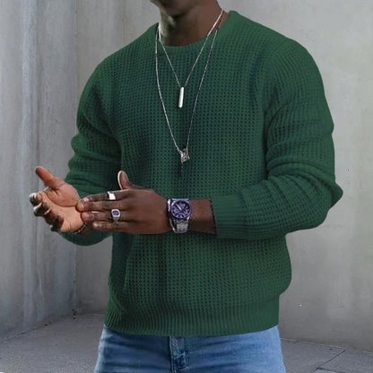 Men’s Casual Crew Neck Knit Sweater - Classic Style & Cozy Comfort
