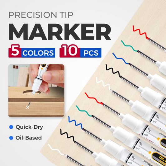 Precision Long-Tip Quick-Dry Oil-Based Marker Pen: Easy Deep-Hole Marking