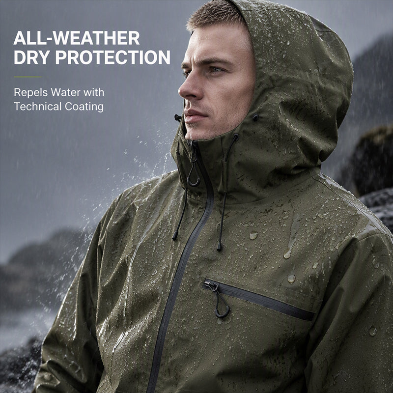 Unisex style Outdoor Waterproof Windproof Jacket - Hooded &  All-Weather-Ready