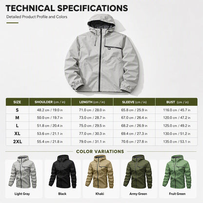Unisex style Outdoor Waterproof Windproof Jacket - Hooded &  All-Weather-Ready