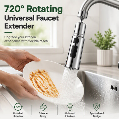Universal Rotating Kitchen Faucet Nozzle: Easy Installation & Splash-Free Water Control