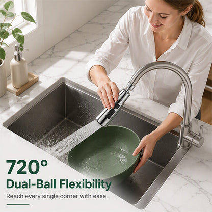 Universal Rotating Kitchen Faucet Nozzle: Easy Installation & Splash-Free Water Control
