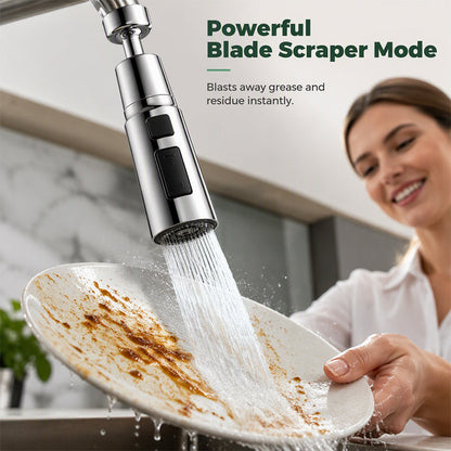 Universal Rotating Kitchen Faucet Nozzle: Easy Installation & Splash-Free Water Control