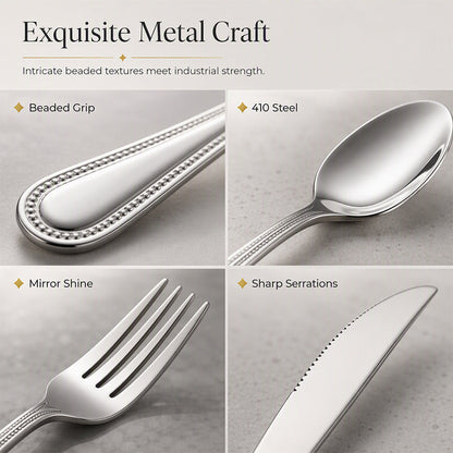 📢📢50% OFF !! ⏰4-Piece Stainless Steel Flatware Set