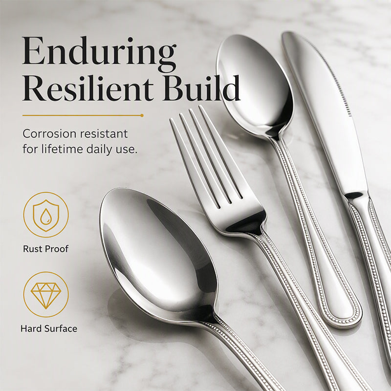 📢📢50% OFF !! ⏰4-Piece Stainless Steel Flatware Set