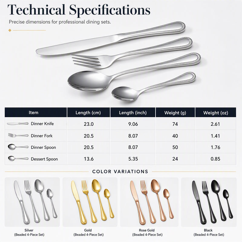 📢📢50% OFF !! ⏰4-Piece Stainless Steel Flatware Set