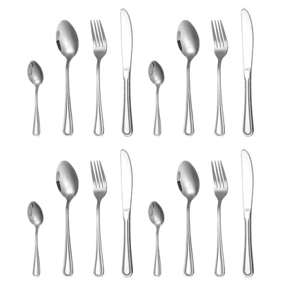 📢📢50% OFF !! ⏰4-Piece Stainless Steel Flatware Set