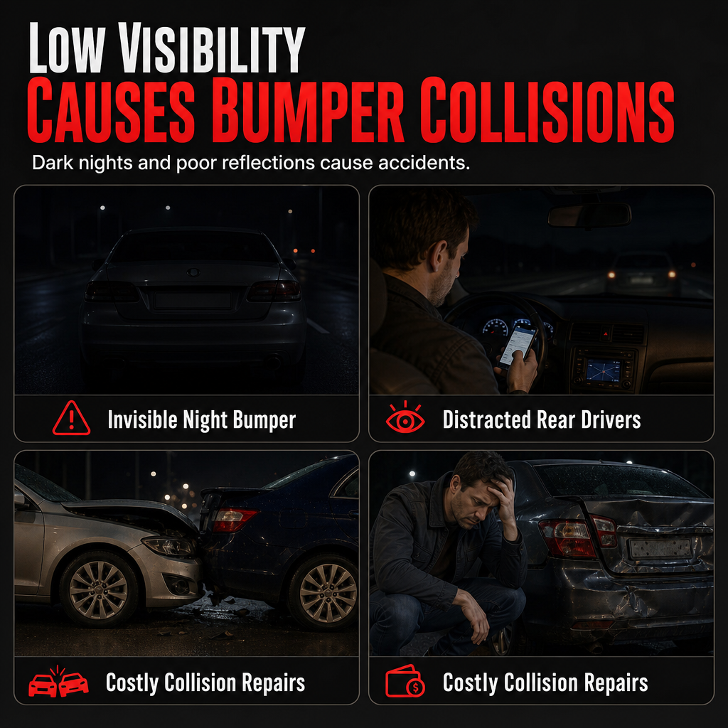 Car Trunk & Bumper Reflective Warning Stickers: Enhanced Visibility, Safety & Easy Application