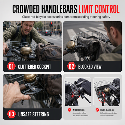 Aluminum Alloy Bicycle Handlebar Extender - Strong Support & Expanded Space