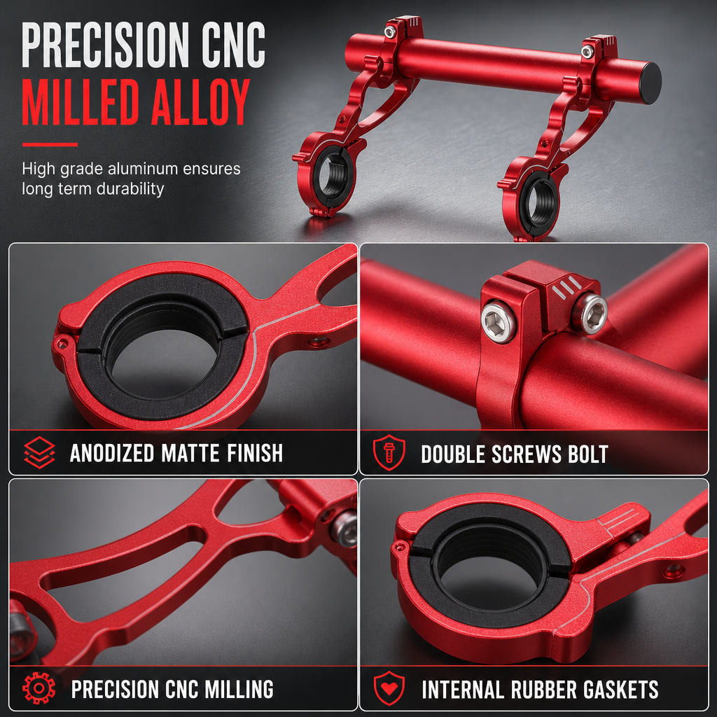 Aluminum Alloy Bicycle Handlebar Extender - Strong Support & Expanded Space