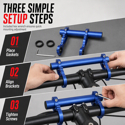 Aluminum Alloy Bicycle Handlebar Extender - Strong Support & Expanded Space