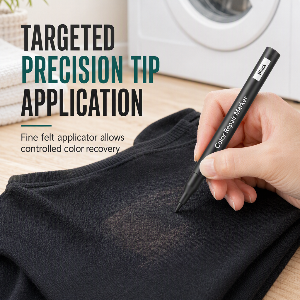🖊️50% OFF NOW! Fabric Color Restoration Pen for Cotton & Linen, Clothes Dye Marker, Restore Faded Fabric, Waterproof & Quick Drying, Touch-Up Scuffs & Discoloration on Garments