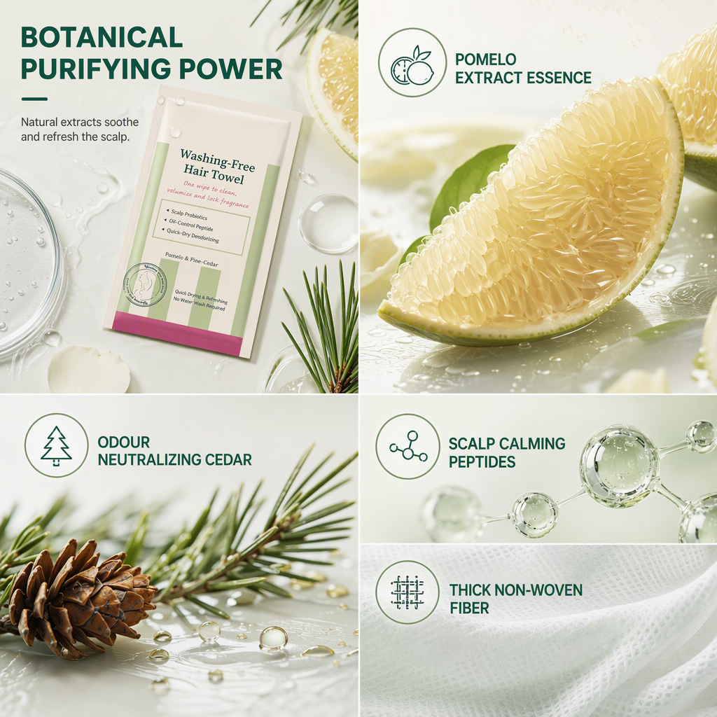 💇‍♀️50% OFF NOW! Rinse-Free Hair Cleansing Wipes – Waterless Oil Control Hair Root Refreshing Wipes, Portable Single Sachet Hair Towel for Greasy Flat Hair