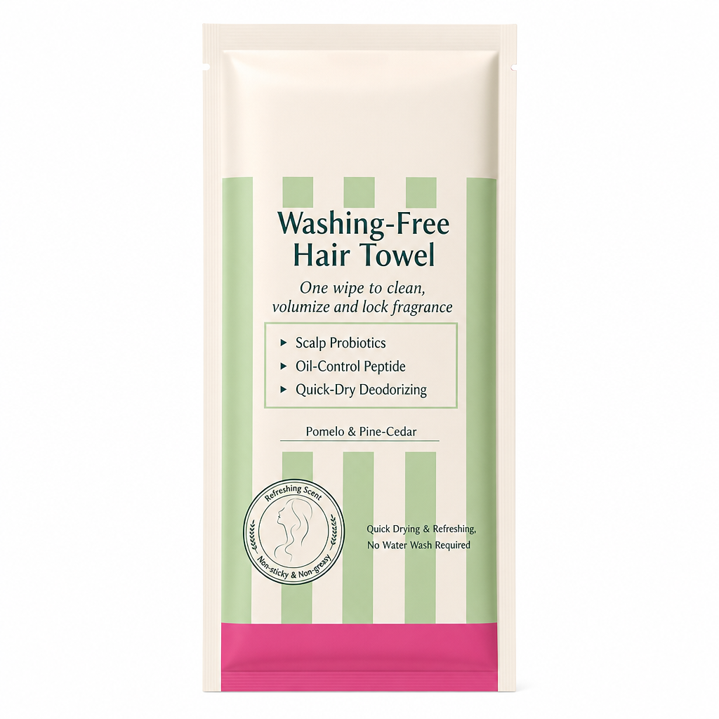 💇‍♀️50% OFF NOW! Rinse-Free Hair Cleansing Wipes – Waterless Oil Control Hair Root Refreshing Wipes, Portable Single Sachet Hair Towel for Greasy Flat Hair