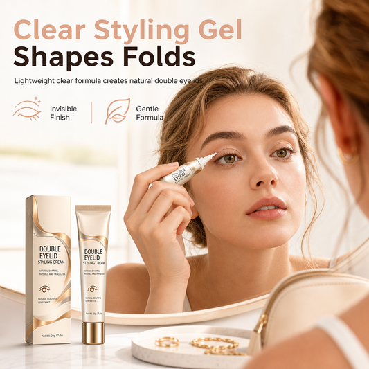 👁️50% OFF NOW! Double Eyelid Styling Cream – Invisible Long-Lasting Eyelid Shaping Gel, Gentle Clear Formula for Natural Hooded & Uneven Eyes