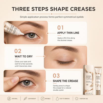 👁️50% OFF NOW! Double Eyelid Styling Cream – Invisible Long-Lasting Eyelid Shaping Gel, Gentle Clear Formula for Natural Hooded & Uneven Eyes