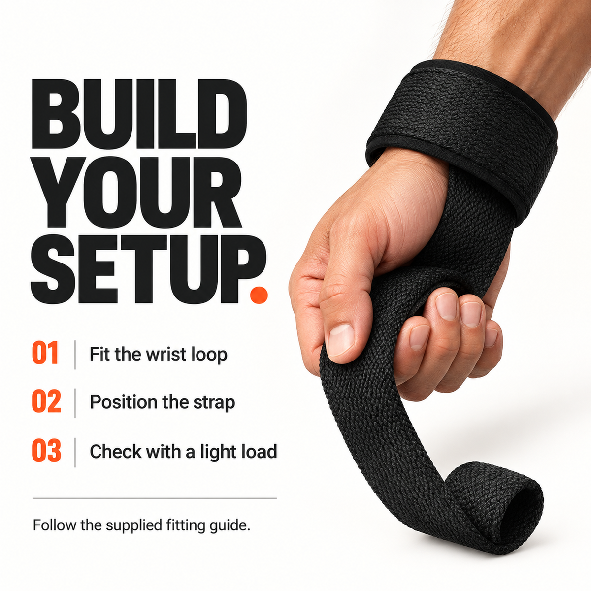 Lifting strap setup guidance