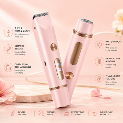 Dual-Head Bikini & Body Trimmer | Smooth, Gentle & Cordless